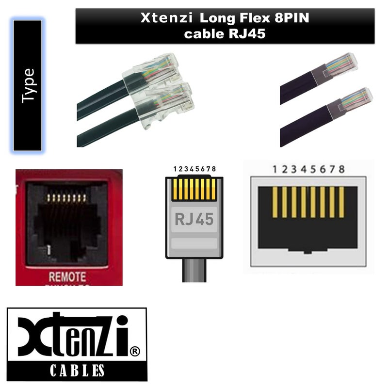 Xtenzi 8Pin Flex Cable XTFC Wire Accessory XT91640 for Amp Bass Remote Knob Compatible with Rockford Fosgate PEQ PPB1 PB1 PLC2 Amplifier - Image 5